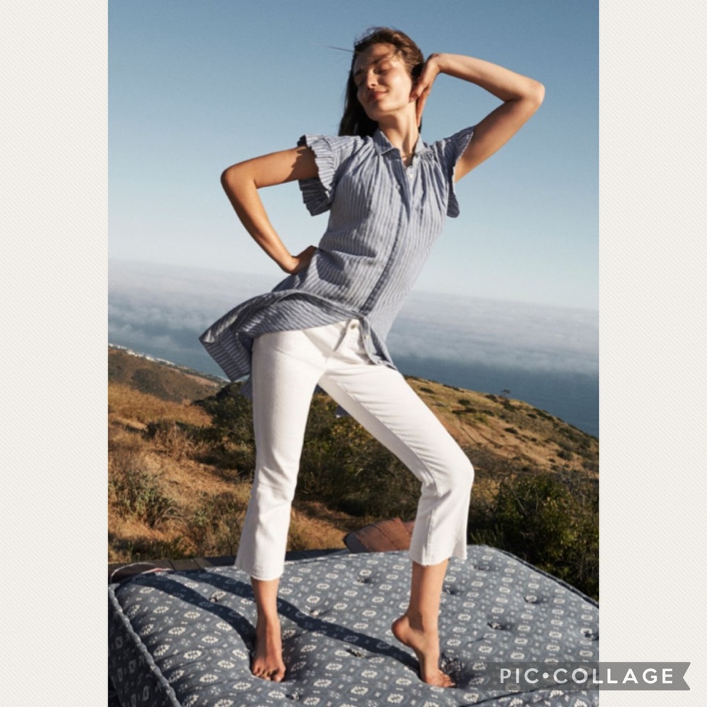 Anthropologie Isabella Sinclair Piper Flutter-Sleeve Shirtdress (Price Firm) - Picture 5 of 9